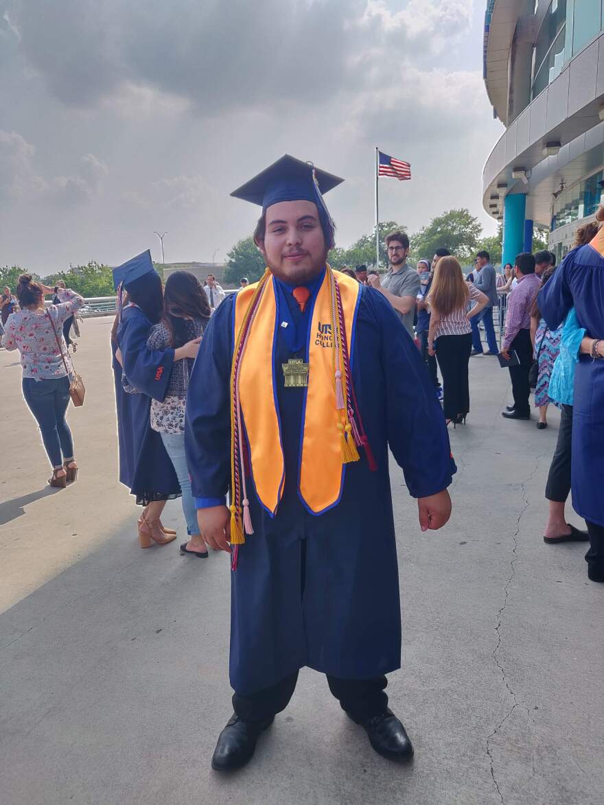 Oscar Cantua at the 2019 UTSA Spring Commencement, May 18, 2019.